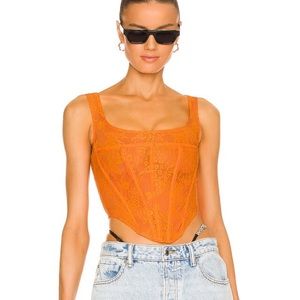 Campbell Corset Top in Tangerine
Miaou